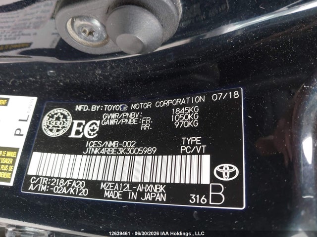 Toyota Corolla 2019 JTNK4RBE3K3005989 Image 19