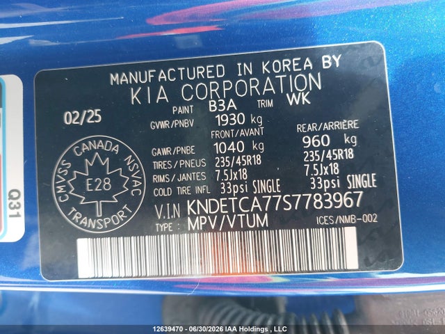 KIA Seltos Sx 2025 KNDETCA77S7783967 Image 9