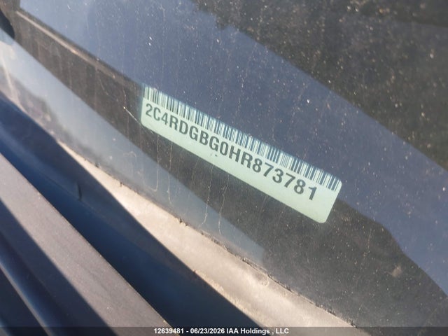 Aukcja sprzedaży 2017 Dodge Grand Caravan Se, vin: 2C4RDGBG0HR873781, numer aukcji: 12639481