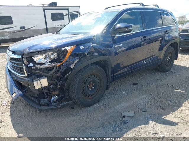 2015 Toyota Highlander Hybrid/xle მანქანა იყიდება აუქციონზე, vin: 5TDJCRFH4FS011960, აუქციონის ნომერი: 12639515