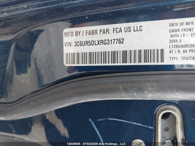 3C6UR5DLXRG317762 RAM 2500 Big Horn