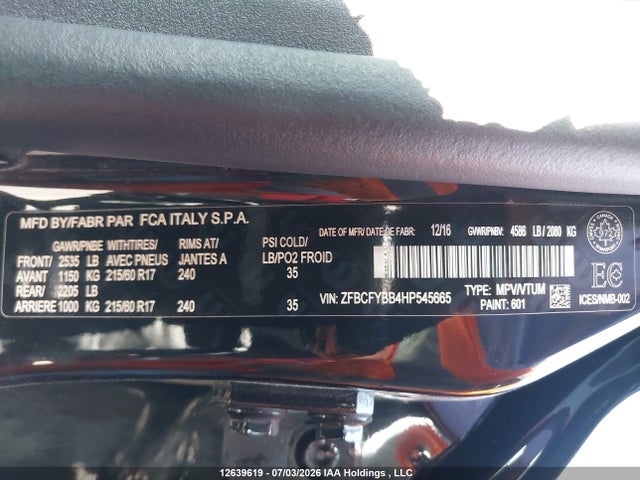 Fiat 500x Easy 2017 ZFBCFYBB4HP545665 Image 9