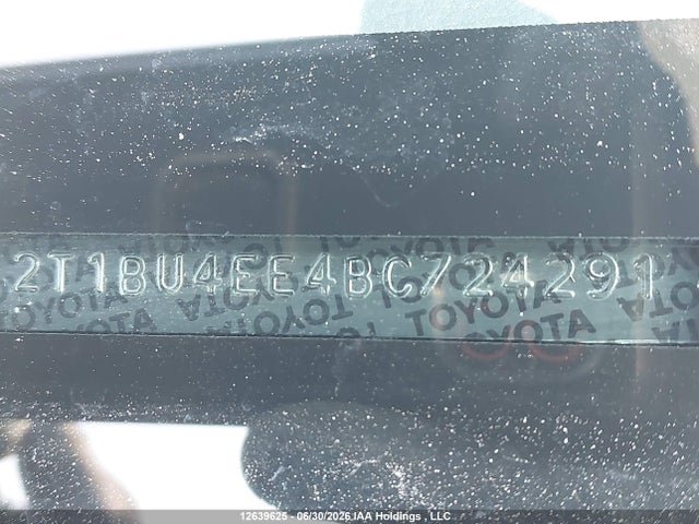 2011 Toyota Corolla S/le მანქანა იყიდება აუქციონზე, vin: 2T1BU4EE4BC724291, აუქციონის ნომერი: 12639625