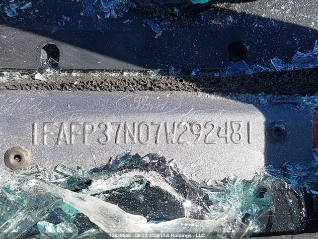 2007 Ford Focus Zx5/s/se/ses მანქანა იყიდება აუქციონზე, vin: 1FAFP37N07W292481, აუქციონის ნომერი: 12639648