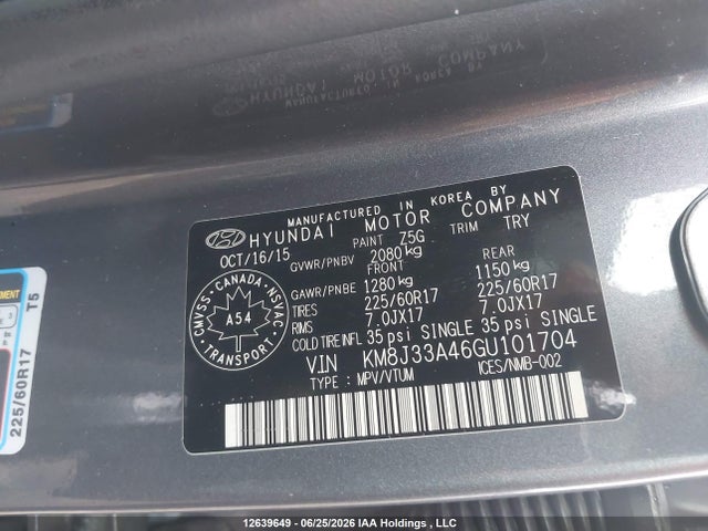 Hyundai Tucson Premium 2016 KM8J33A46GU101704 Image 18