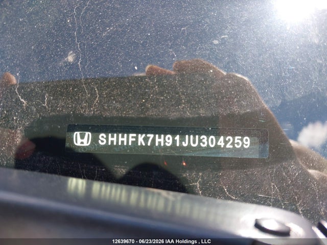 Продаж на аукціоні авто 2018 Honda Civic Sport Touring, vin: SHHFK7H91JU304259, номер лоту: 12639670