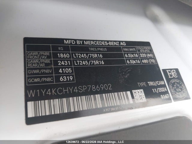 W1Y4KCHY4SP786902 Mercedes-Benz Sprinter 2500