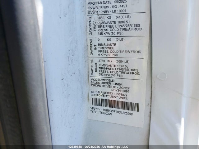 1GB0GSF70S1225998 Chevrolet EXPRESS G3500