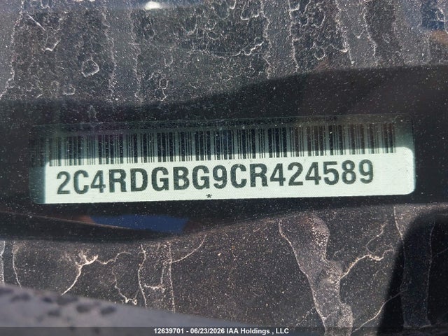 Продаж на аукціоні авто 2012 Dodge Grand Caravan Se/sxt, vin: 2C4RDGBG9CR424589, номер лоту: 12639701