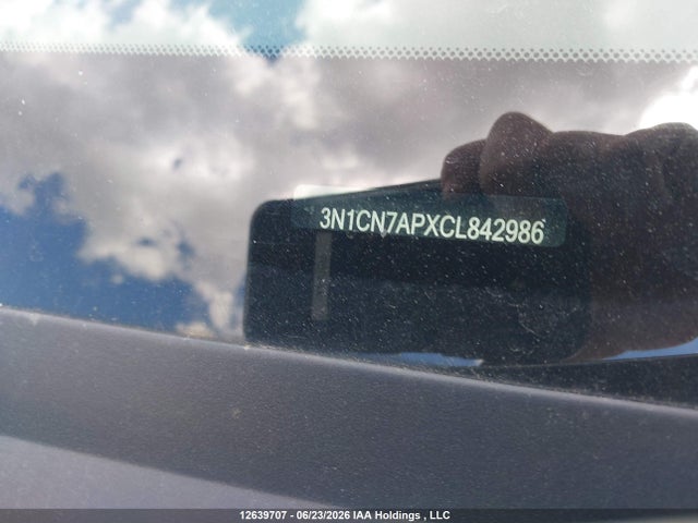 2012 Nissan Versa მანქანა იყიდება აუქციონზე, vin: 3N1CN7APXCL842986, აუქციონის ნომერი: 12639707