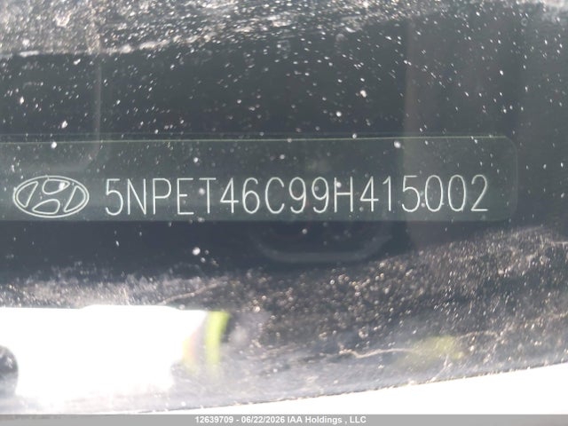 12639709 :رقم المزاد ، 5NPET46C99H415002 vin ، 2009 Hyundai Sonata Gl/gl Premium/gl Sport/limited مزاد بيع