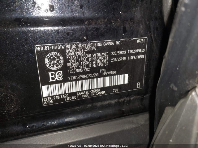 2T3R1RFV9MC230599 Toyota RAV4