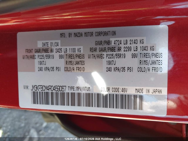 JM3KFBCM4R0459067 Mazda Cx-5 Gs/kuro