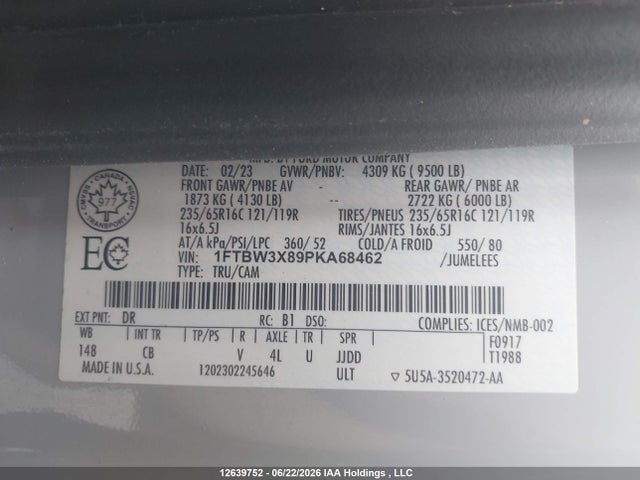 Ford Transit T-350 2023 1FTBW3X89PKA68462 Image 9