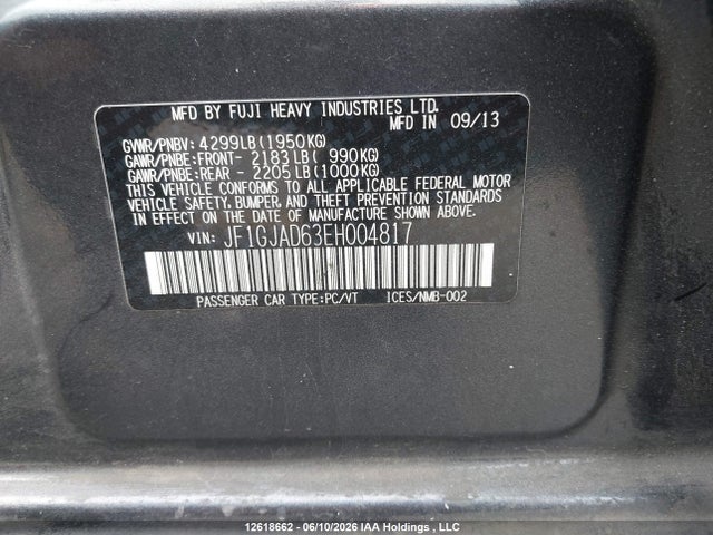 Subaru Impreza 2.0i Premium 2014 JF1GJAD63EH004817 Image 19