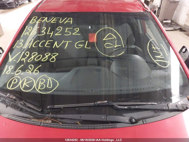 Продаж на аукціоні авто 2013 Hyundai Accent Gl, vin: KMHCT5AE1DU128088, номер лоту: 12634252