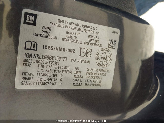 Aukcja sprzedaży 2011 Chevrolet Suburban K2500 Ls, vin: 1GNWKLEG9BR150173, numer aukcji: 12639830