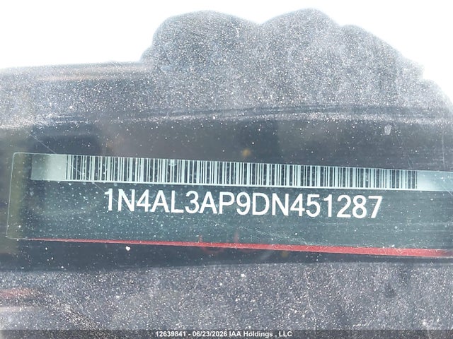 2013 Nissan Altima 2.5/s/sv/sl მანქანა იყიდება აუქციონზე, vin: 1N4AL3AP9DN451287, აუქციონის ნომერი: 12639841