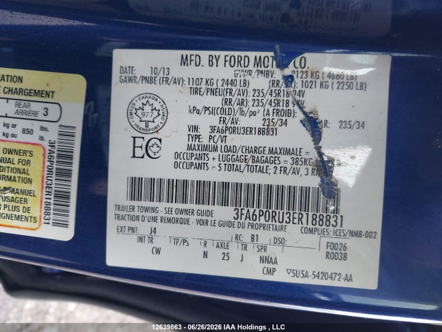 Ford Fusion Hybrid Titanium 2014 3FA6P0RU3ER188831 Image 9