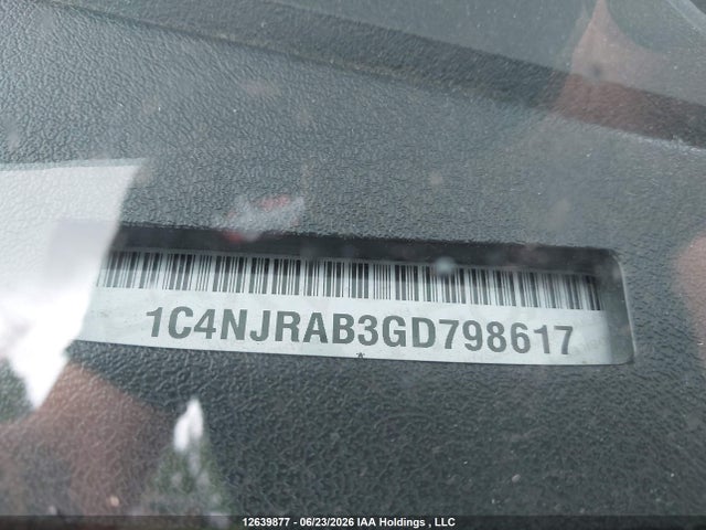 Auction sale of the 2016 Jeep Patriot Sport/north, vin: 1C4NJRAB3GD798617, lot number: 12639877