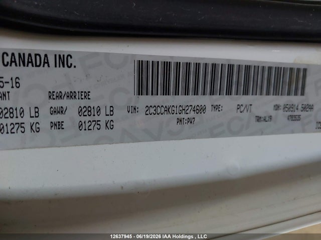 Chrysler 300C 2016 2C3CCAKG1GH274600 Image 9