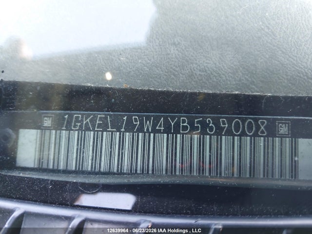 Aukcja sprzedaży 2000 Gmc Safari Sl/sle/slt, vin: 1GKEL19W4YB539008, numer aukcji: 12639964
