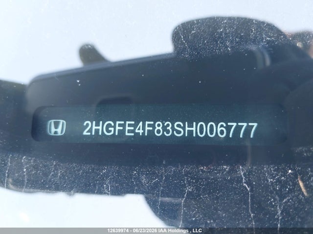 Продажа на аукционе авто 2025 Honda Civic Sport/sport Touring, vin: 2HGFE4F83SH006777, номер лота: 12639974