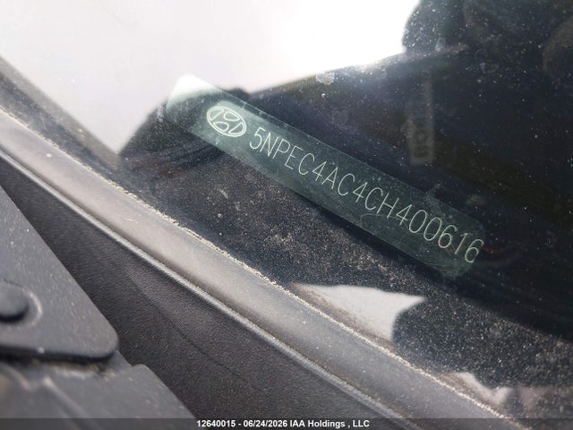 12640015 :رقم المزاد ، 5NPEC4AC4CH400616 vin ، 2012 Hyundai Sonata مزاد بيع