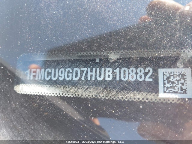 12640023 :رقم المزاد ، 1FMCU9GD7HUB10882 vin ، 2017 Ford Escape Se مزاد بيع
