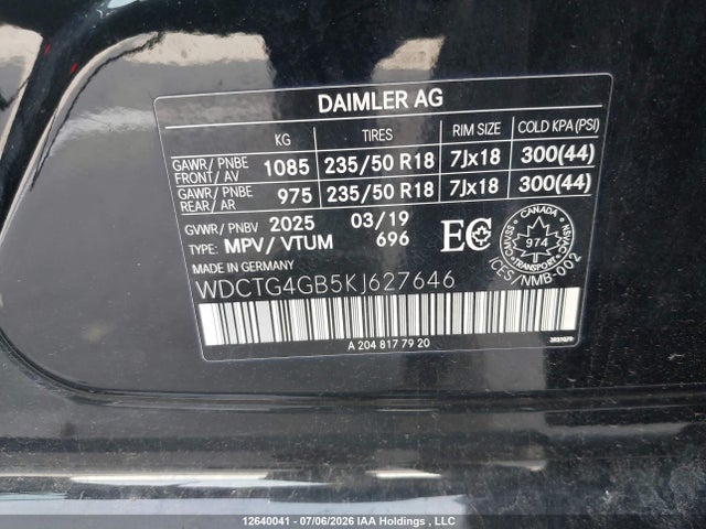 Продажа на аукционе авто 2019 Mercedes-benz Gla 250 4matic, vin: WDCTG4GB5KJ627646, номер лота: 12640041