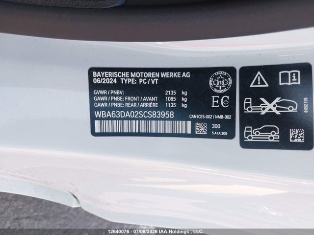 Aukcja sprzedaży 2025 Bmw 430i Xdrive, vin: WBA63DA02SCS83958, numer aukcji: 12640076