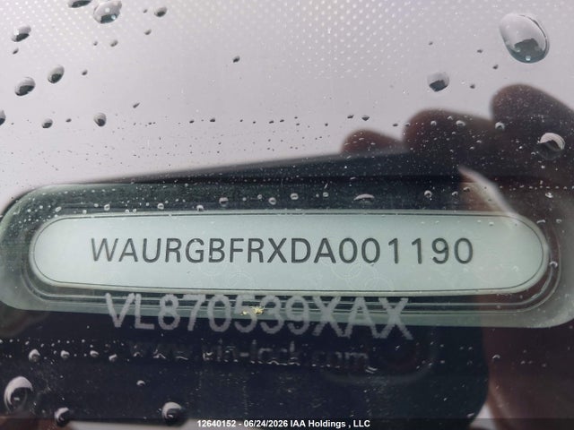 2013 Audi S5 3.0t Premium მანქანა იყიდება აუქციონზე, vin: WAURGBFRXDA001190, აუქციონის ნომერი: 12640152