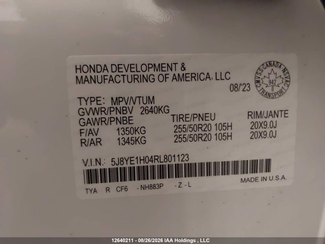 Acura MDX A-SPEC 2024 5J8YE1H04RL801123 Image 9