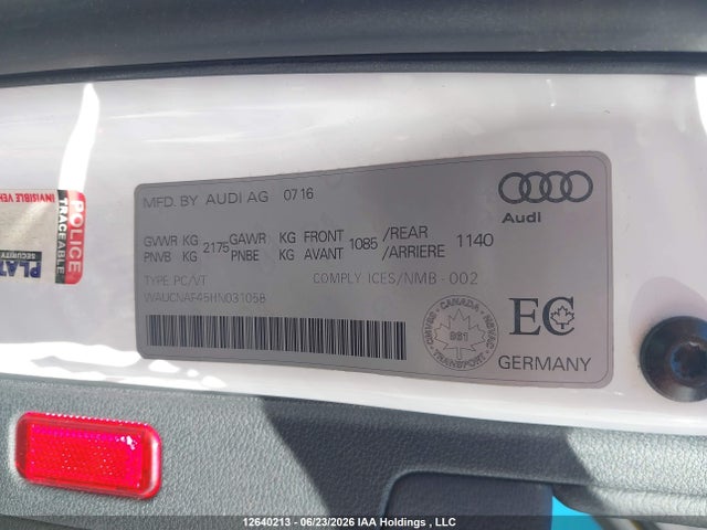 WAUCNAF45HN031058 Audi A4 Technik