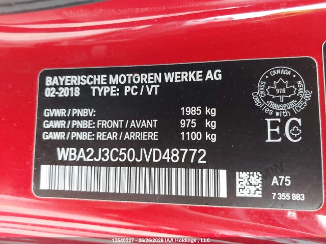 BMW 230i Xdrive 2018 WBA2J3C50JVD48772 Image 18