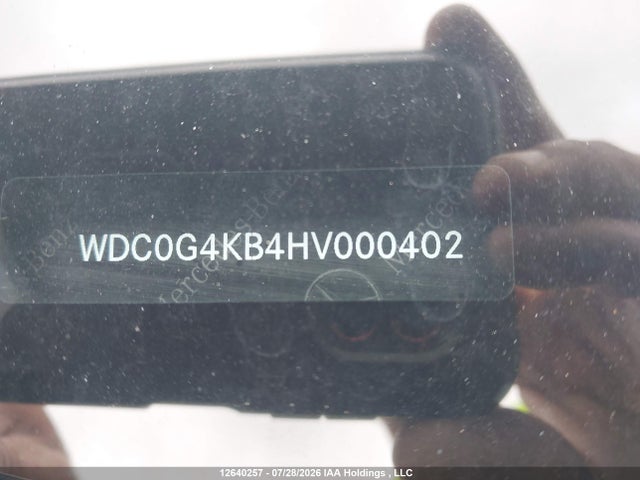 12640257 :رقم المزاد ، WDC0G4KB4HV000402 vin ، 2017 Mercedes-benz Glc 300 4matic مزاد بيع