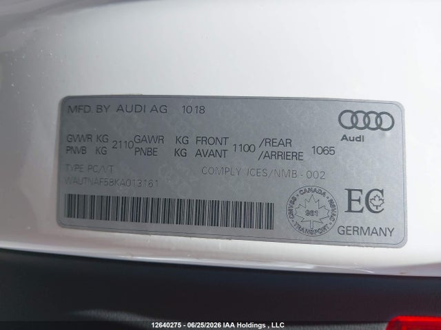 WAUTNAF58KA013161 Audi A5 45 Progressiv