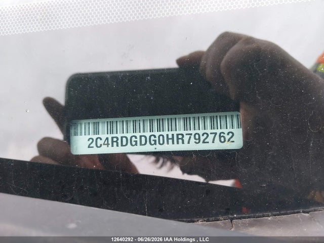 12640292 :رقم المزاد ، 2C4RDGDG0HR792762 vin ، 2017 Dodge Grand Caravan Crew مزاد بيع