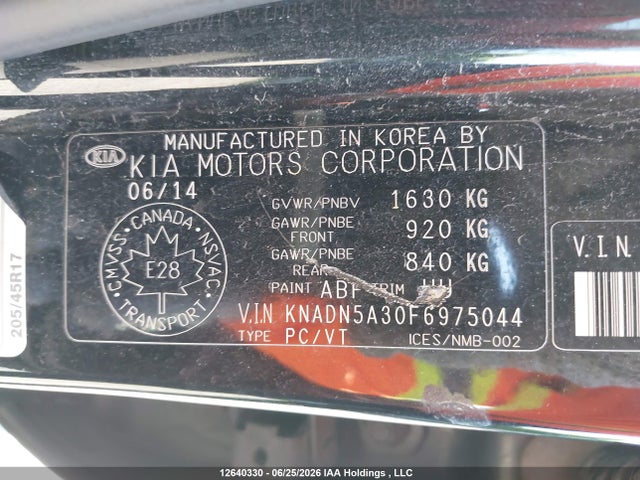 Aukcja sprzedaży 2015 Kia Rio, vin: KNADN5A30F6975044, numer aukcji: 12640330