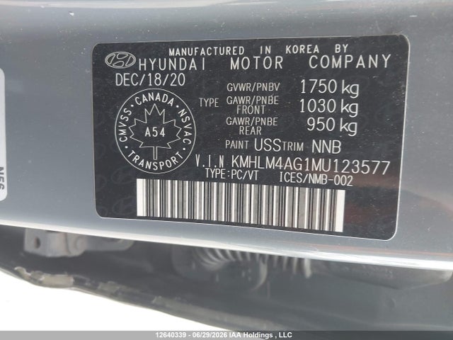 Hyundai ELANTRA SEL 2021 KMHLM4AG1MU123577 Image 9