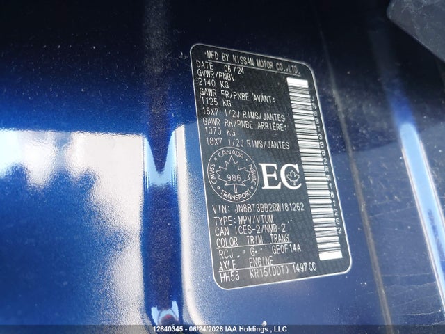 Nissan ROGUE SV 2024 JN8BT3BB2RW181262 Image 9