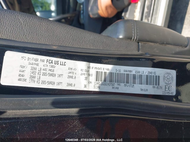 Продаж на аукціоні авто 2016 Dodge Durango Limited, vin: 1C4RDJDG3GC437587, номер лоту: 12640348