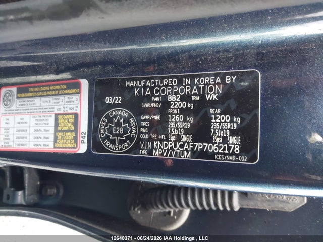 12640371 :رقم المزاد ، KNDPUCAF7P7062178 vin ، 2023 Kia Sportage Lx/x-line مزاد بيع