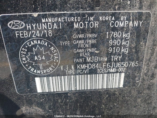Hyundai ELANTRA GL 2018 KMHD84LF6JU650765 Image 9