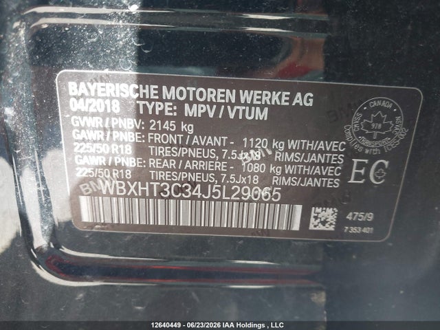 BMW X1 Xdrive28i 2018 WBXHT3C34J5L29065 Image 9