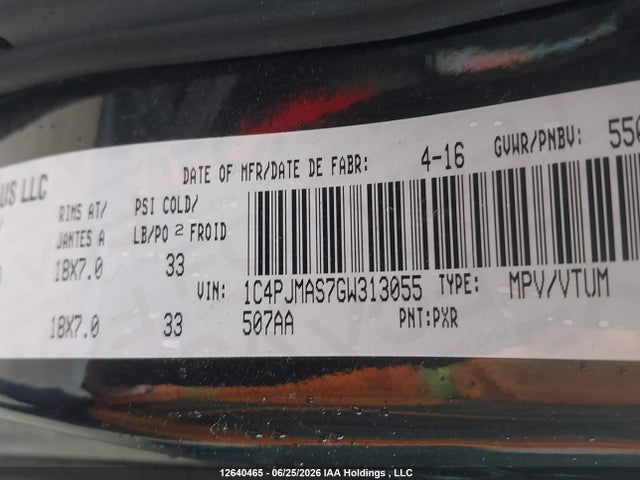 1C4PJMAS7GW313055 Jeep Cherokee Sport