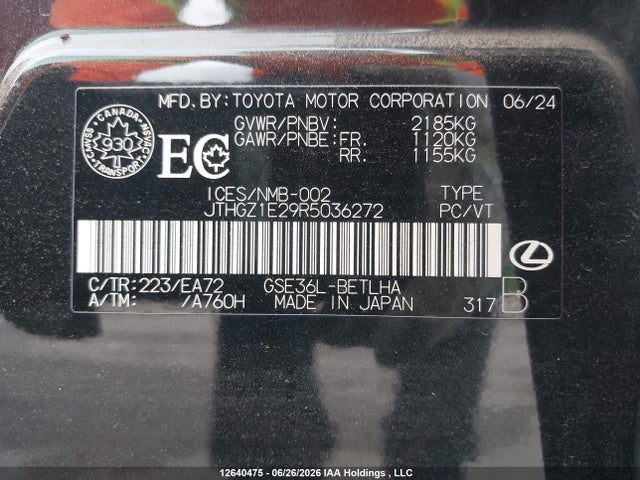 Lexus IS 350 2024 JTHGZ1E29R5036272 Image 19