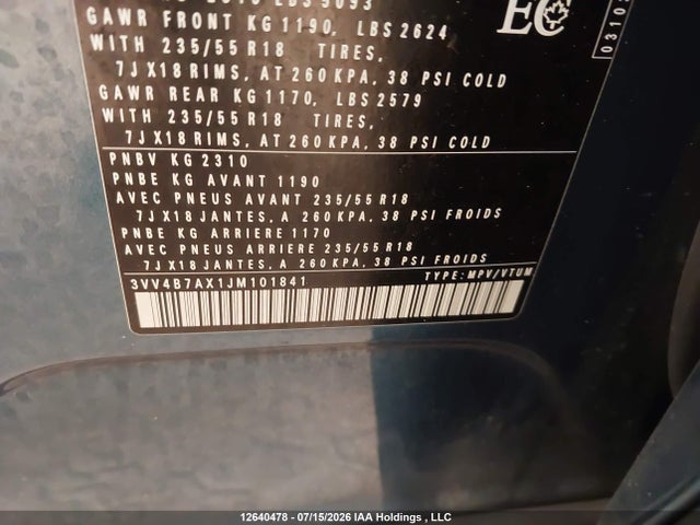 Volkswagen Tiguan 2018 3VV4B7AX1JM101841 Image 9