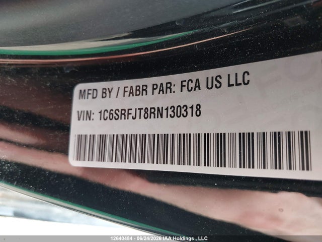 Продаж на аукціоні авто 2024 Ram 1500 Laramie, vin: 1C6SRFJT8RN130318, номер лоту: 12640484