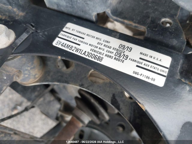 Yamaha YXM700 2020 5Y4AMB2W1LA300688 Image 9